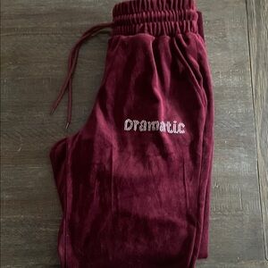 Dramatic Burgundy Track Pants for Women